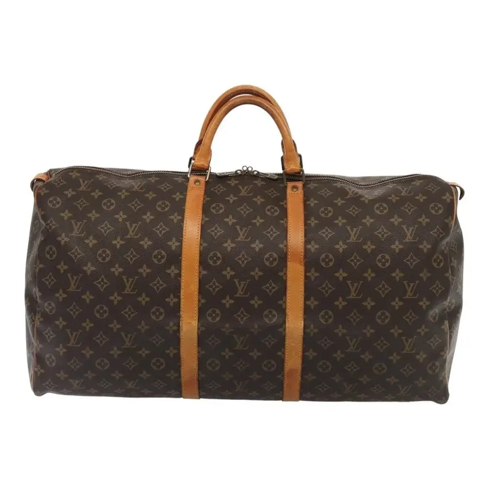 Louis Vuitton Monogram Keepall 60 Travel Bag Brown